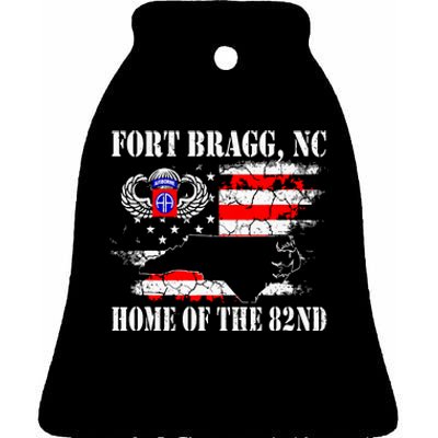 Fort Bragg NC Home Of The 82nd Airborne Veterans Day Ceramic Bell Ornament