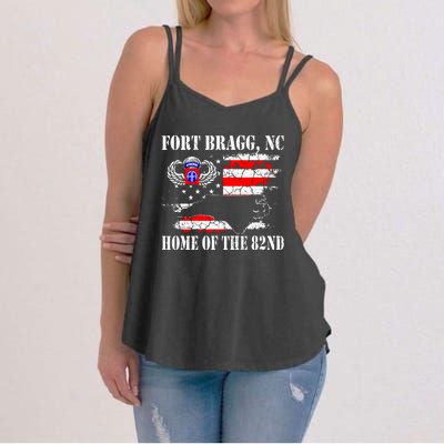 Fort Bragg NC Home Of The 82nd Airborne Veterans Day Women's Strappy Tank