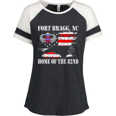 Fort Bragg NC Home Of The 82nd Airborne Veterans Day Enza Ladies Jersey Colorblock Tee