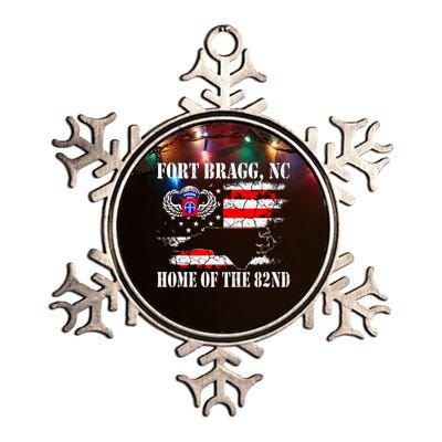 Fort Bragg NC Home Of The 82nd Airborne Veterans Day Metallic Star Ornament