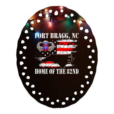 Fort Bragg NC Home Of The 82nd Airborne Veterans Day Ceramic Oval Ornament