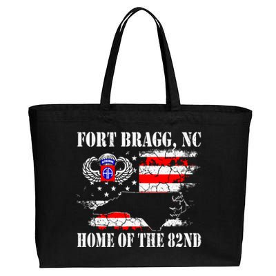 Fort Bragg NC Home Of The 82nd Airborne Veterans Day Cotton Canvas Jumbo Tote