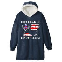 Fort Bragg NC Home Of The 82nd Airborne Veterans Day Hooded Wearable Blanket