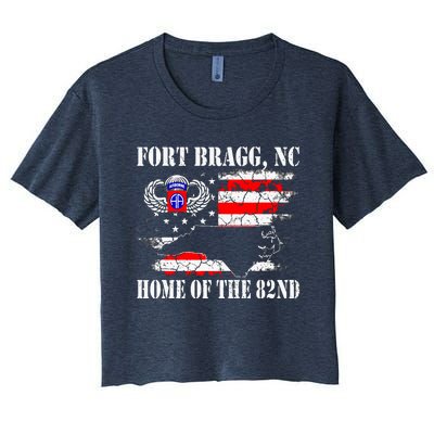 Fort Bragg NC Home Of The 82nd Airborne Veterans Day Women's Crop Top Tee