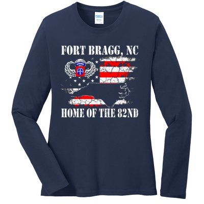 Fort Bragg NC Home Of The 82nd Airborne Veterans Day Ladies Long Sleeve Shirt