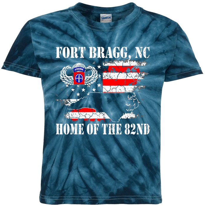 Fort Bragg NC Home Of The 82nd Airborne Veterans Day Kids Tie-Dye T-Shirt