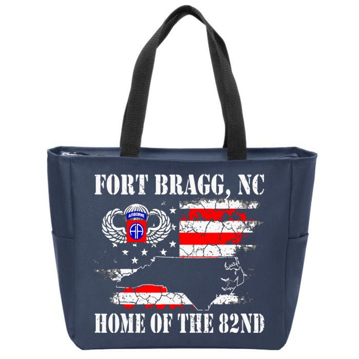 Fort Bragg NC Home Of The 82nd Airborne Veterans Day Zip Tote Bag