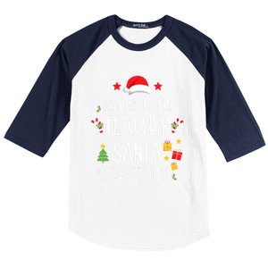 Funny Be Nice Teacher Santa Watching Xmas School Students Gift Baseball Sleeve Shirt