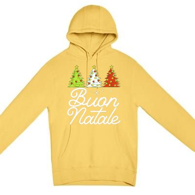 Funny Buon Natale Italy Pride Xmas Holiday Italian Christmas Long Sleeve Premium Pullover Hoodie