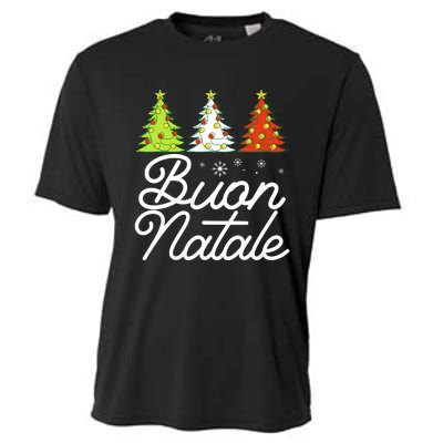 Funny Buon Natale Italy Pride Xmas Holiday Italian Christmas Long Sleeve Cooling Performance Crew T-Shirt