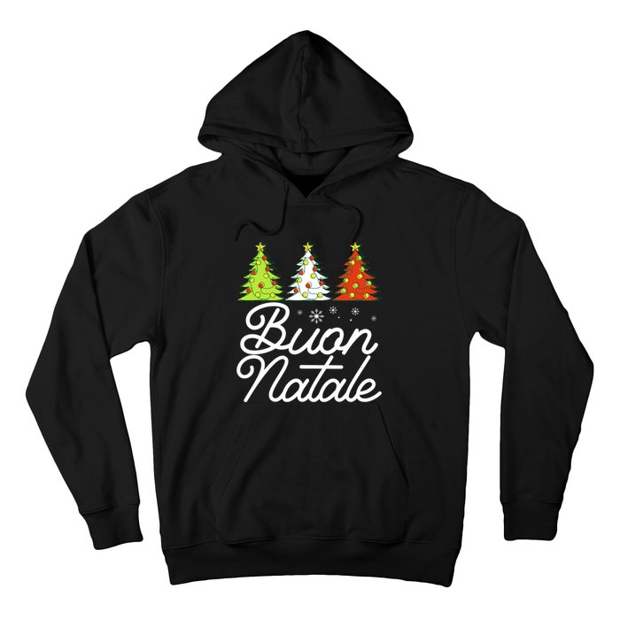 Funny Buon Natale Italy Pride Xmas Holiday Italian Christmas Long Sleeve Hoodie