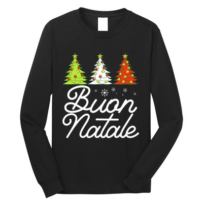 Funny Buon Natale Italy Pride Xmas Holiday Italian Christmas Long Sleeve Long Sleeve Shirt