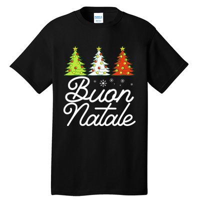 Funny Buon Natale Italy Pride Xmas Holiday Italian Christmas Long Sleeve Tall T-Shirt