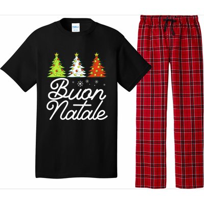 Funny Buon Natale Italy Pride Xmas Holiday Italian Christmas Long Sleeve Pajama Set