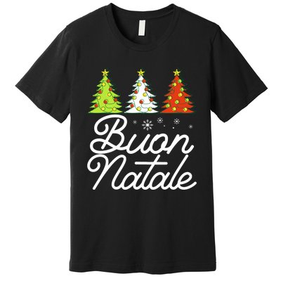 Funny Buon Natale Italy Pride Xmas Holiday Italian Christmas Long Sleeve Premium T-Shirt