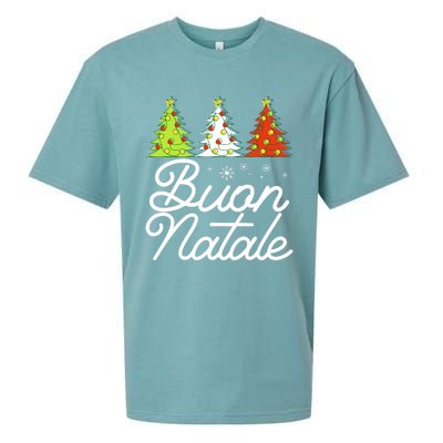 Funny Buon Natale Italy Pride Xmas Holiday Italian Christmas Long Sleeve Sueded Cloud Jersey T-Shirt