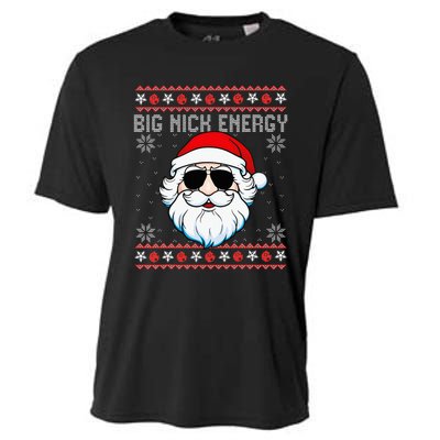 funny Big Nick Energy Santa Ugly Christmas Sweater Cooling Performance Crew T-Shirt