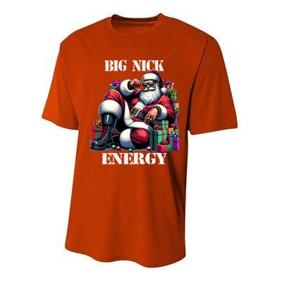 Fun Big Nick Energy Funny Santa Claus Christmas Xmas Cool Gift Performance Sprint T-Shirt