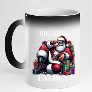 Fun Big Nick Energy Funny Santa Claus Christmas Xmas Cool Gift 11oz Black Color Changing Mug