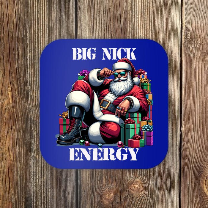 Fun Big Nick Energy Funny Santa Claus Christmas Xmas Cool Gift Coaster