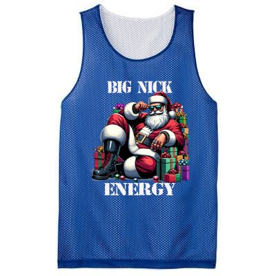 Fun Big Nick Energy Funny Santa Claus Christmas Xmas Cool Gift Mesh Reversible Basketball Jersey Tank