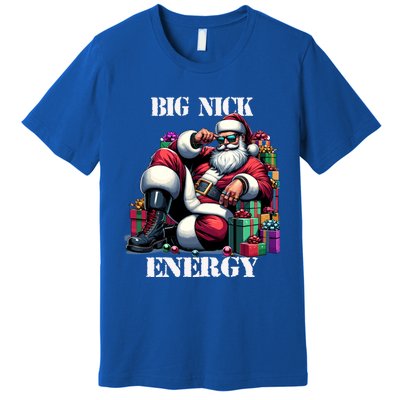 Fun Big Nick Energy Funny Santa Claus Christmas Xmas Cool Gift Premium T-Shirt