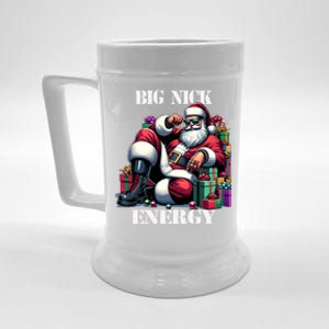 Fun Big Nick Energy Funny Santa Claus Christmas Xmas Cool Gift Beer Stein