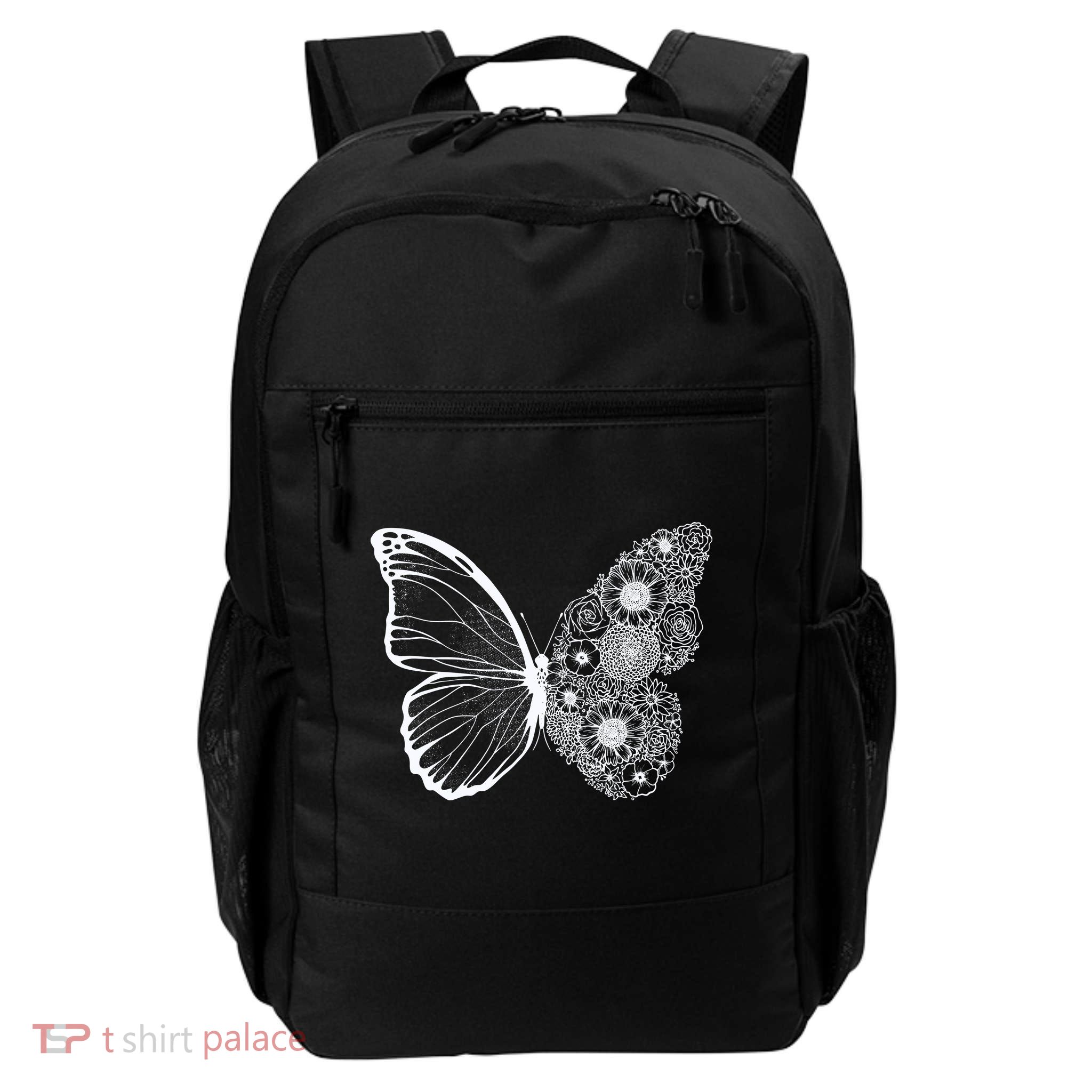 Floral Butterfly Nature Daily Commute Backpack