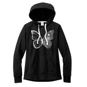 Floral Butterfly Nature Women's Fleece Hoodie