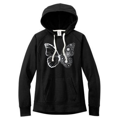 Floral Butterfly Nature Women's Fleece Hoodie