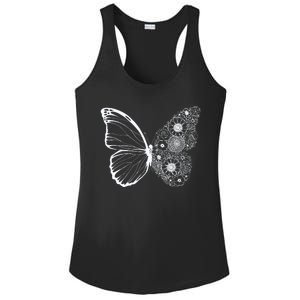 Floral Butterfly Nature Ladies PosiCharge Competitor Racerback Tank