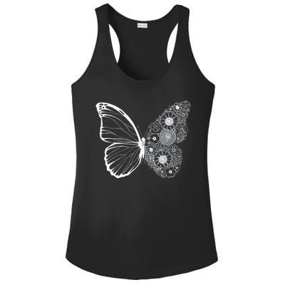 Floral Butterfly Nature Ladies PosiCharge Competitor Racerback Tank