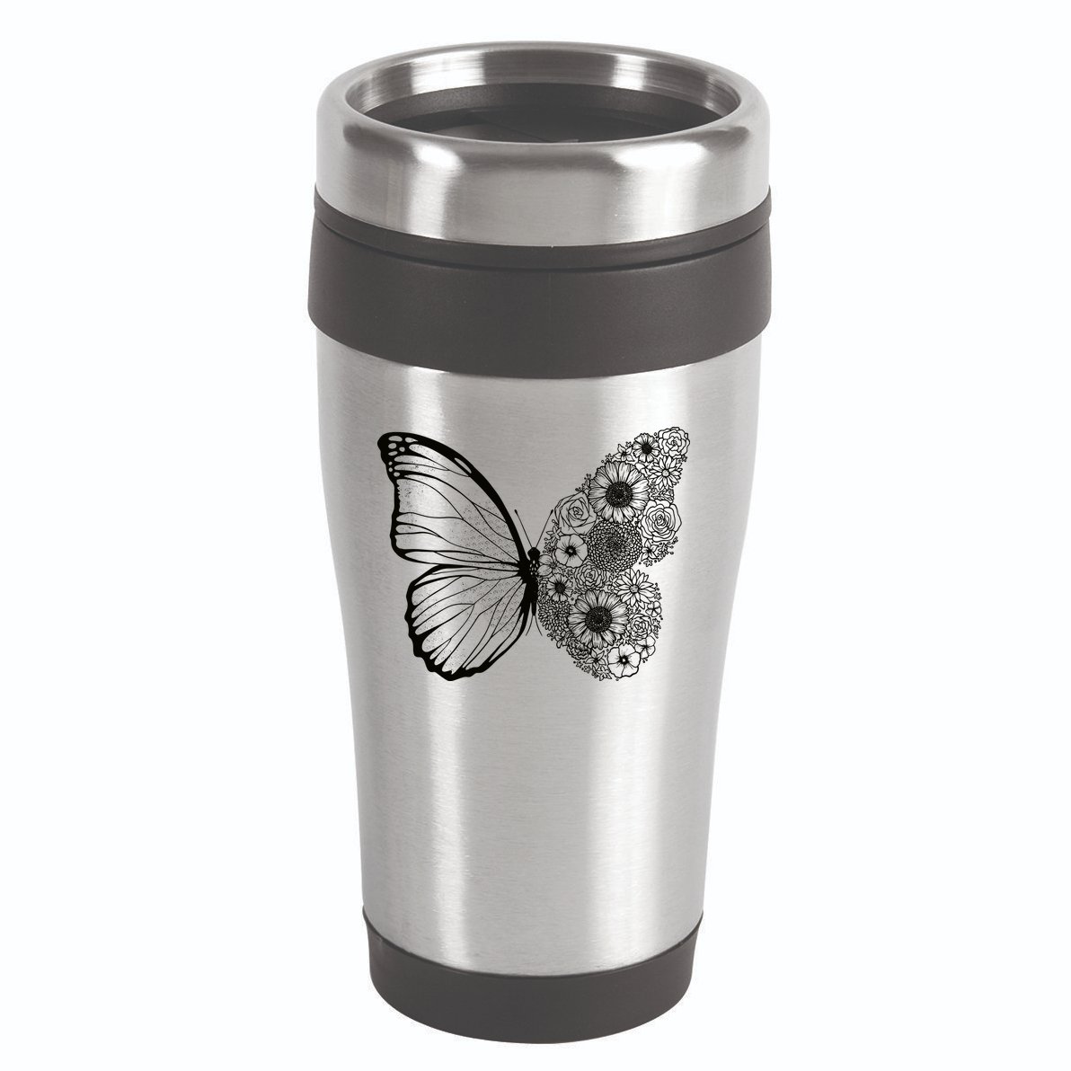 Floral Butterfly Nature 16oz Travel Tumbler