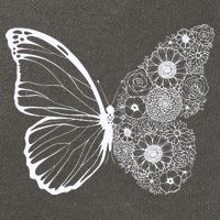 Floral Butterfly Nature Cotton Canvas Backpack