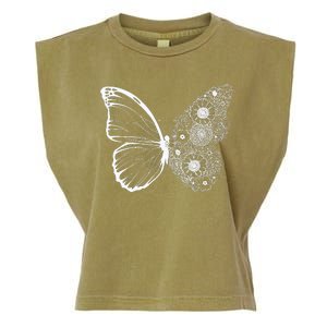 Floral Butterfly Nature Garment-Dyed Women's Muscle Tee