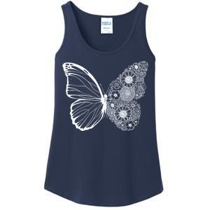 Floral Butterfly Nature Ladies Essential Tank