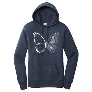 Floral Butterfly Nature Women's Pullover Hoodie