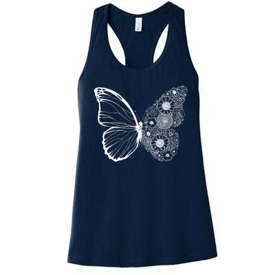 Floral Butterfly Nature Women's Racerback Tank