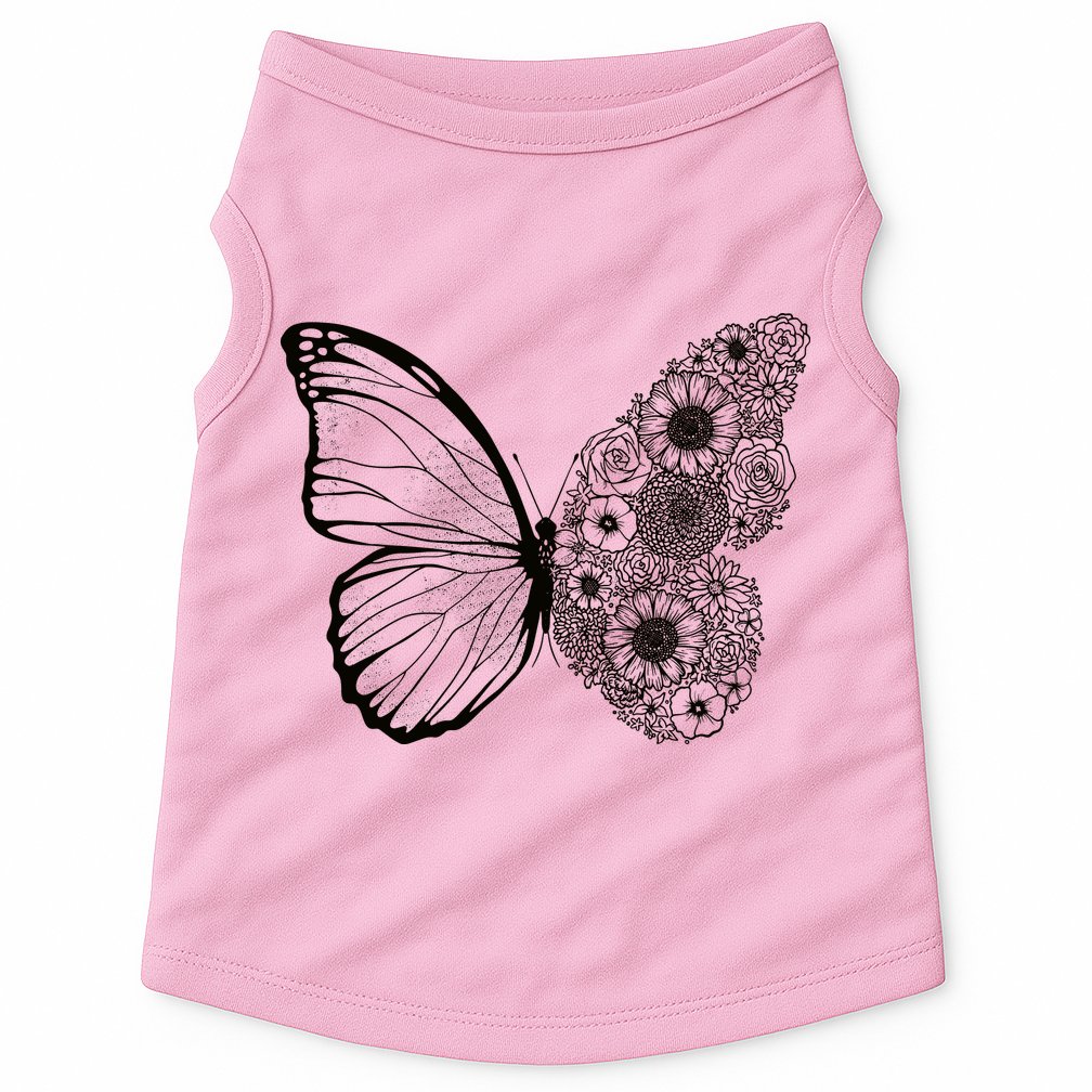 Floral Butterfly Nature Doggie Tank