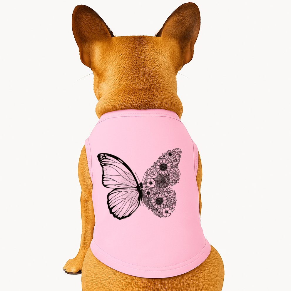 Floral Butterfly Nature Doggie Tank