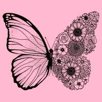 Floral Butterfly Nature Doggie Tank