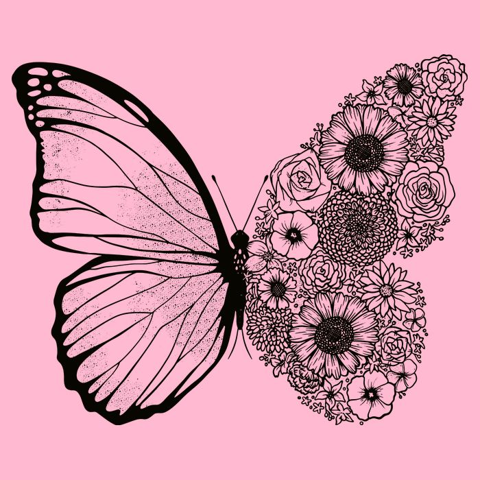 Floral Butterfly Nature Doggie Tank