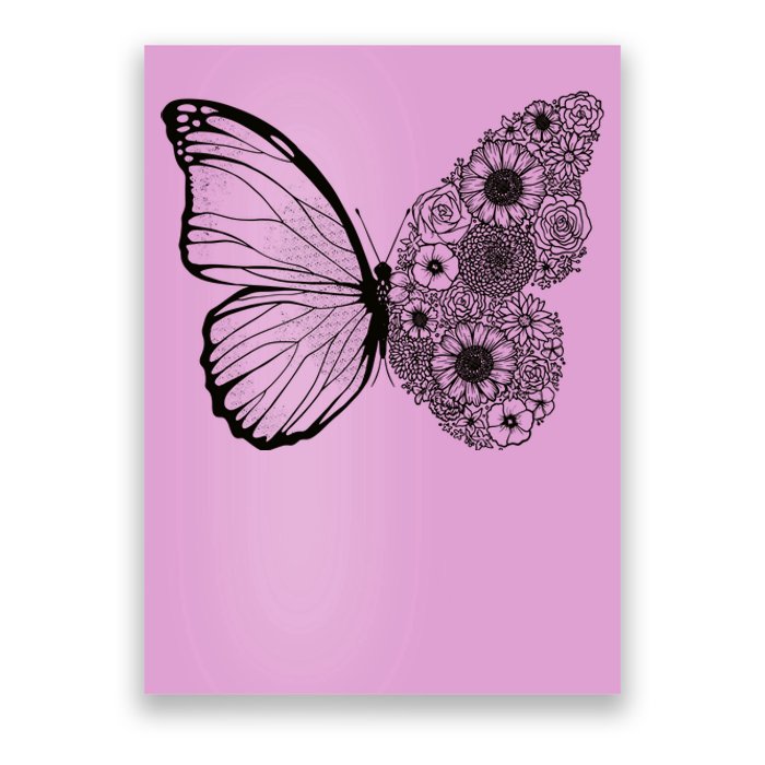 Floral Butterfly Nature Poster