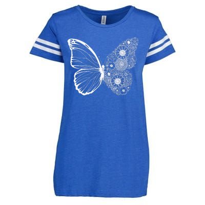 Floral Butterfly Nature Enza Ladies Jersey Football T-Shirt