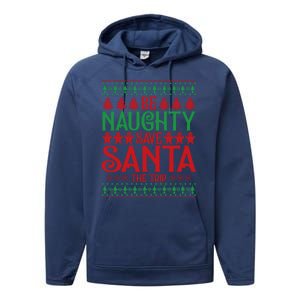 Funny Be Naughty Save Santa The Trip Performance Fleece Hoodie