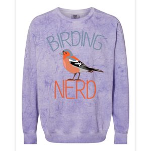 Funny Birding Nerd Bird Watching Fan Colorblast Crewneck Sweatshirt