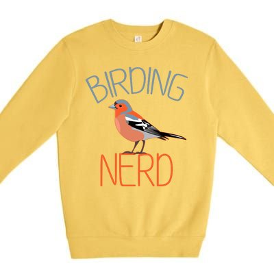 Funny Birding Nerd Bird Watching Fan Premium Crewneck Sweatshirt