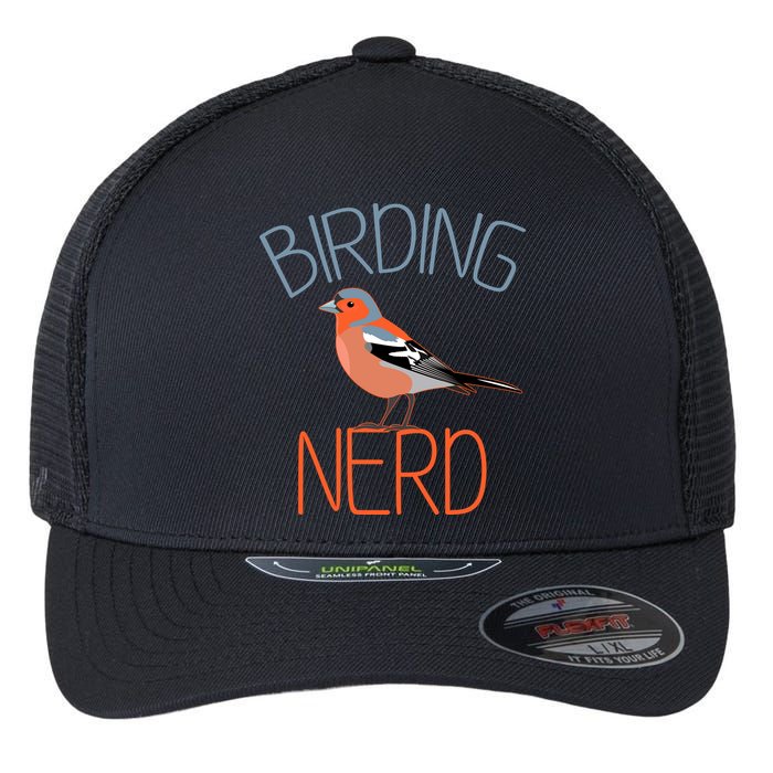 Funny Birding Nerd Bird Watching Fan Flexfit Unipanel Trucker Cap