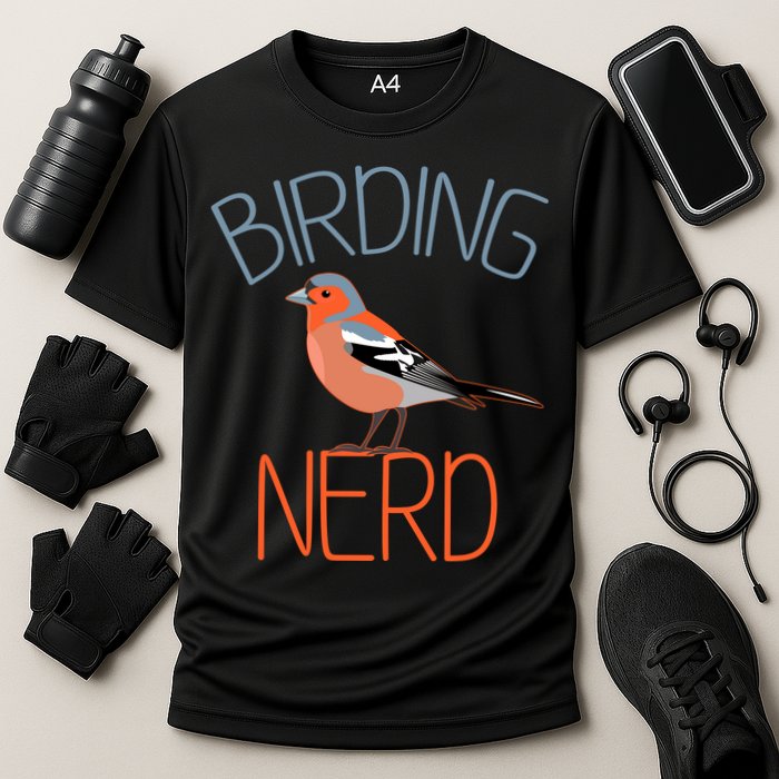 Funny Birding Nerd Bird Watching Fan Performance Shirt