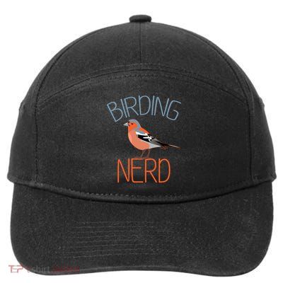 Funny Birding Nerd Bird Watching Fan 7-Panel Snapback Hat